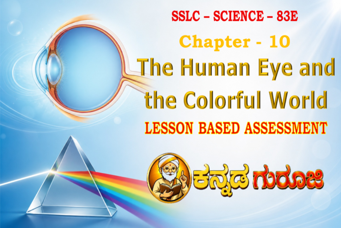 Karnataka SSLC Science Chapter 10 LBA | The Human Eye and Colourful World | Notes & Study Guide